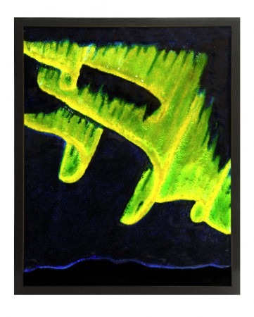 Aurora Borealis Glass Fusion as light element 40 x 50 cm